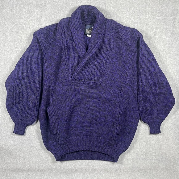 Robert Comstock Other - Vintage 90s Robert Comstock Purple Puff Sweater 100% Wool Men's Medium Italy